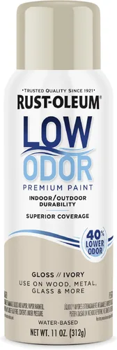 Miniatura 55 de Rust-Oleum Pintura en aerosol prémium de bajo olor, 11 onzas, concha marina brillante, paquete de 6 Seashell