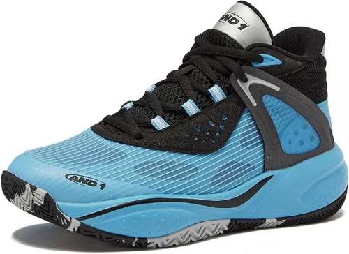 AND1 Revel Mid - Tenis de baloncesto para niños y niñas, tenis de baloncesto para jóvenes, talla 1 a 7 para niños pequeños y grandes
