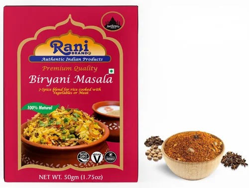 Miniatura 7 de Rani Biryani Masala Curry (mezcla de 7 especias para platos de arroz indio, pullao/pilau) 1.75 onzas (1.76 oz) ~ Todo natural Vegano Sin