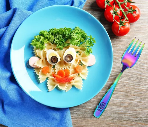 Miniatura 5 de 9 tenedores de acero inoxidable Rainbow Kids – Cubiertos para niños, cubiertos seguros para niños pequeños, cubiertos, juego de utensilios – 9