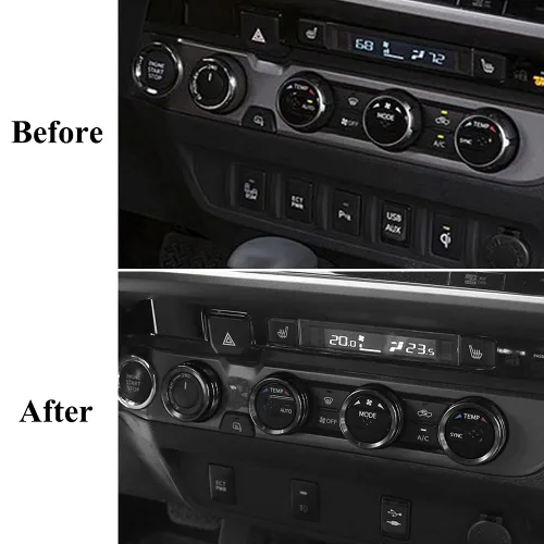 Miniatura 4 de Thor-Ind Cubierta de botón de CD de audio para interruptor de aire acondicionado, compatible con Toyota Tacoma 2016, 2017, 2018, 2019, 2020, 2021