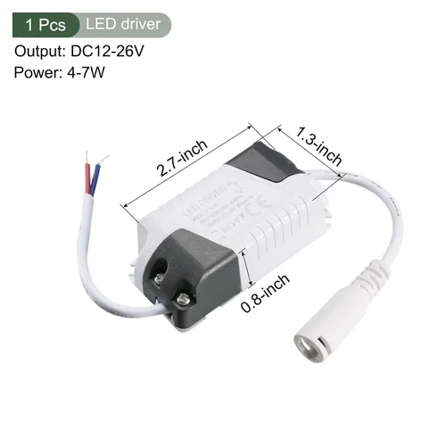 Miniatura 2 de YOKIVE Controlador LED de corriente constante de 300 mA de 4-7 W, CA 85-265 V viene con conector de CC Protección contra cortocircuitos, ideal
