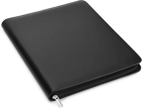Miniatura 4 de Bright Creations Carpeta de tarjetas de piel sintética – Carpeta de tarjetas de intercambio de 360 grados con carga lateral – Almacenamiento