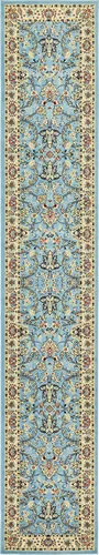 Miniatura 3 de Unique Loom Kashan Collection - Alfombra tradicional con diseño floral, color negro Celeste/azul marino
