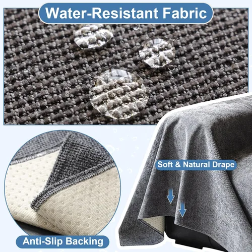 Miniatura 184 de STACYPIK Funda de sofá gris impermeable para perros, funda de sofá antideslizante para sofá de 3 cojines, funda seccional lavable para forma de L