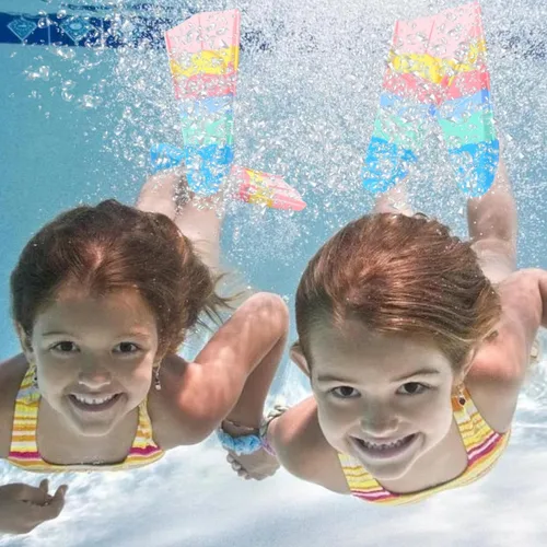 Miniatura 116 de Gugmoy Kids Swim Fins,Comfortable Silicone Flippers for Swimming and Diving,Size Suitable Beginners Kids Girls Boys Adults
