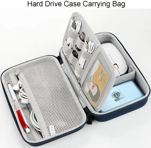 Miniatura 6 de Organizador electrónico duro Estuche de viaje Accesorios electrónicos Bolsa organizadora Bolsa de doble capa Caja a prueba de golpes para MacBook