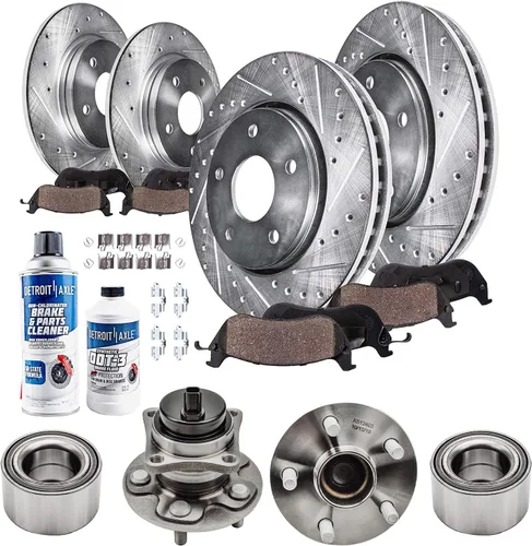 Miniatura 85 de Detroit Axle - 4 rotores de freno para Chevrolet Cruze Volt Orlando Verano, rotores de freno de disco perforados y ranurados de repuesto : rotor