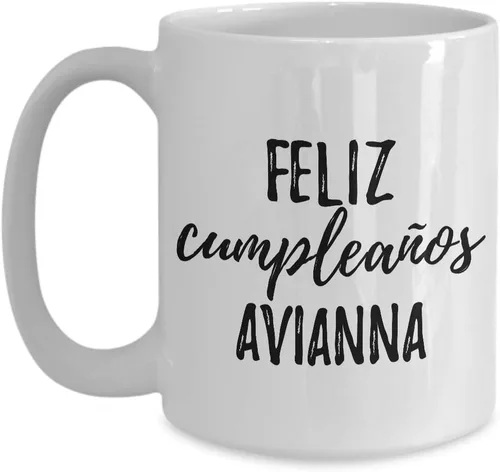 Miniatura 9 de Feliz Cumpleanos Avianna Mug Spanish Happy Birthday Personalized Name Gift Coffee Tea Cup 11 oz