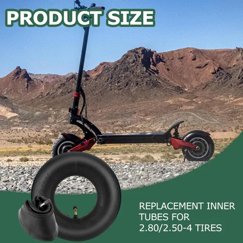 Miniatura 2 de 2.80/2.50-4 Tubo interior 2.80-4 2.50-4 Tubos de repuesto para neumáticos con vástago de válvula doblado para carretillas, scooters, camiones