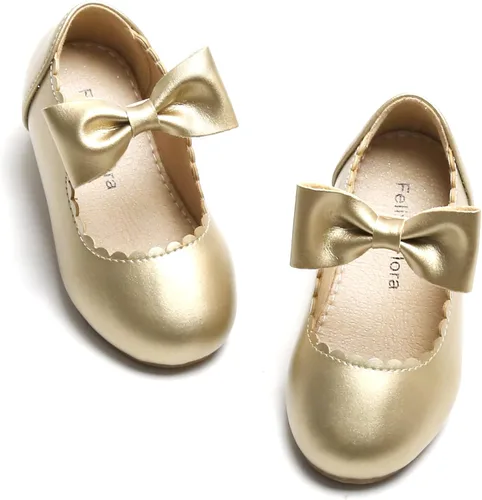 Felix & Flora Zapatos de vestir para niña de las flores, zapatos planos de ballet para niñas, para fiestas, escuela, boda