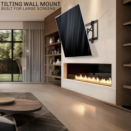 Miniatura 2 de VIVO Soporte de pared para TV ultra resistente para pantallas de 43 a 90 pulgadas, montaje fijo grande, se adapta a VESA de hasta 31.496 x 15.748