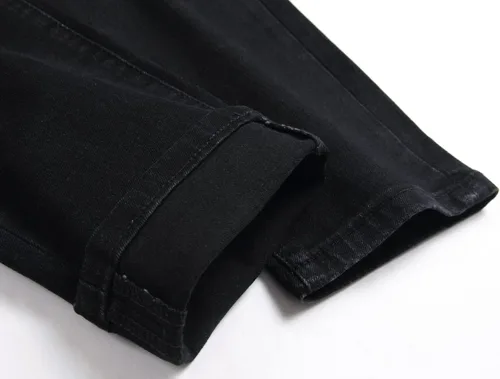 Miniatura 9 de AITITIA Jeans elásticos rasgados de ajuste regular para hombre