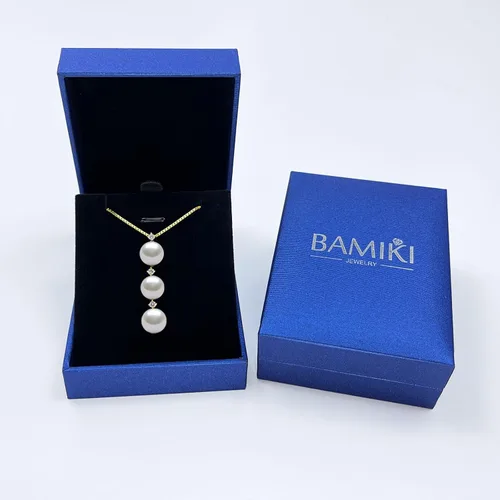 Miniatura 27 de Collar de perlas negras, blancas, doradas, grises para mujer, collar con colgante de plata esterlina, perlas cultivadas en agua salada auténticas