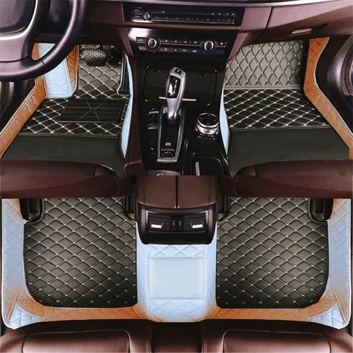 Miniatura 18 de JONGIA Alfombrillas personalizadas para el 98.6 % de los sedanes, deportivos, SUV, rojo y negro, almohadillas de cobertura completa, forro de cuero