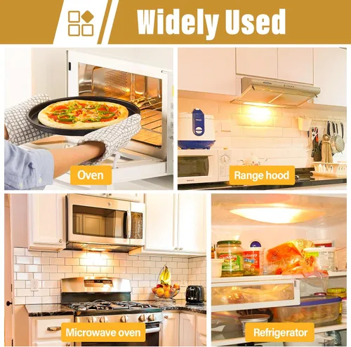 Miniatura 2 de Bombilla para horno microondas Whirlpool, compatible con Whirlpool Maytag GE Amana Over The Range Hood Microondas, base regulable 125V 40W E17, luz