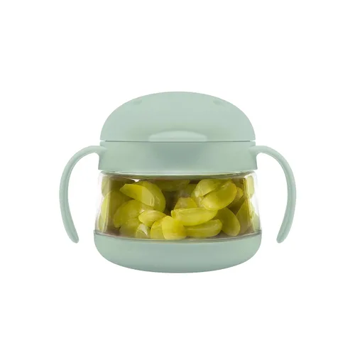 Miniatura 16 de Ubbi Tweat Contenedor de aperitivos sin derrames para niños, libre de BPA, taza de viaje para niños pequeños, azul nublado Azul (Cloudy Blue)