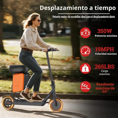 Miniatura 2 de Qlaway 8.5" E Scooter for Adults 19/22 MPH 350/500W Motor 187.2/288.6/441WH Battery, Motorized Scooter Up to 22 Miles Range, Foldable Bearing 265