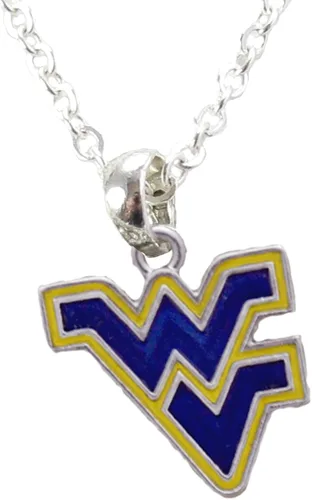 Sports Accessory Store West Virginia Mountaineers - Collar con colgante de oro iridiscente, color azul