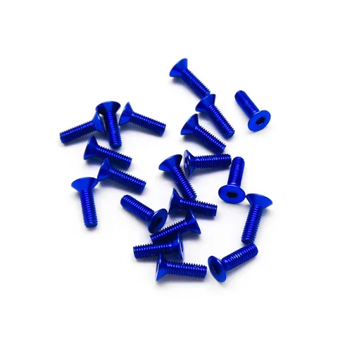 Miniatura 13 de 20 tornillos avellanados M3 6063 de aluminio hexagonal (colores anodizados) (0.236 in, 0.394 in, 0.630 in, 0.787 in) (M3 x 0.236 in, negro)