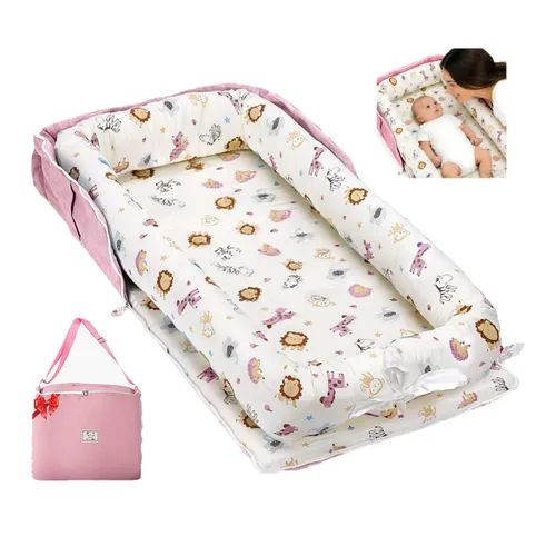 Miniatura 17 de Tumbona para Bebé Recién Nacido Bolsa Portátil, Nido de Bebé Tapete de Gimnasio de Juego con Correa, Tumbona para Recién Nacido Tamaño Ajustable