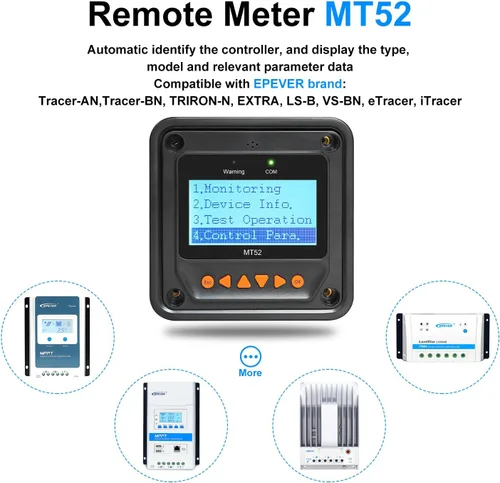 Miniatura 4 de Medidor remoto MT-52 solo apto para EPEVER Brand Tracer-an/BN Series y Triron-N, Xtra, LS-B, VS-BN, eTracer, iTracer Monitor y set Parámetro