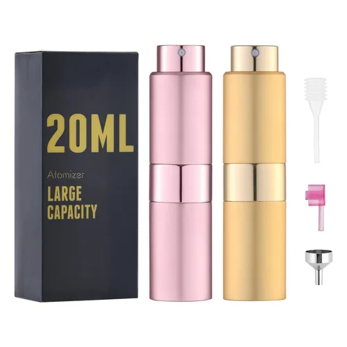Miniatura 14 de Botella de perfume de viaje rellenable con atomizador de Owlyee: spray de colonia mini para rellenar - atomizador de fragancia vacío para hombres