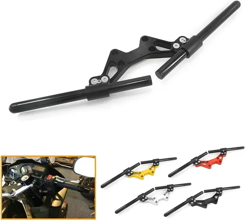Miniatura 6 de Elevadores de manillar de motocicleta de aluminio Kit de manillar ajustable Sport para MSX125 Grom MSX 125 2013-2021 2022 2023 2024 2025 (negro)