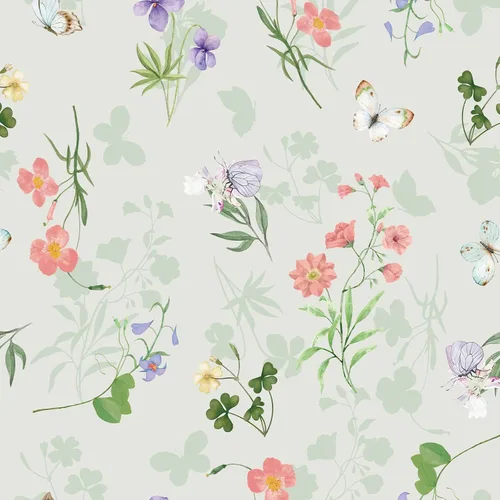 Timeet Papel tapiz vintage para despegar y pegar, papel tapiz floral bohemio, papel de contacto de mariposa, papel de pared autoadhesivo extraíble