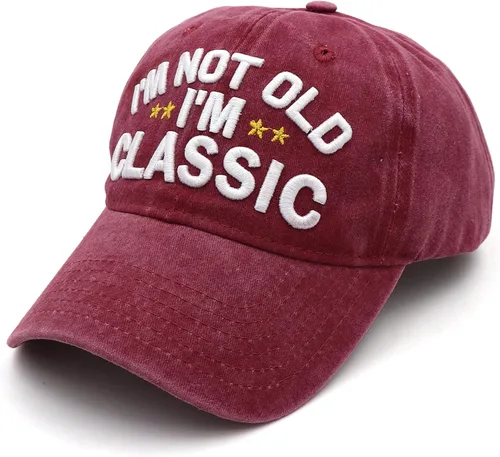 Miniatura 2 de Divertidos regalos de jubilación o cumpleaños sombreros para hombres y mujeres, gorra de béisbol clásica I'm Not Old Regalos para papá, abuelo