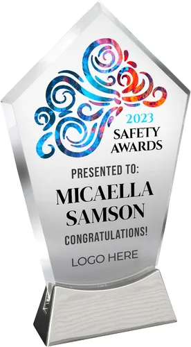 Miniatura 13 de Placa de vidrio personalizada de 8 1/2 pulgadas para premios y trofeos, premio personalizado para empleados del mes, regalos de jubilación
