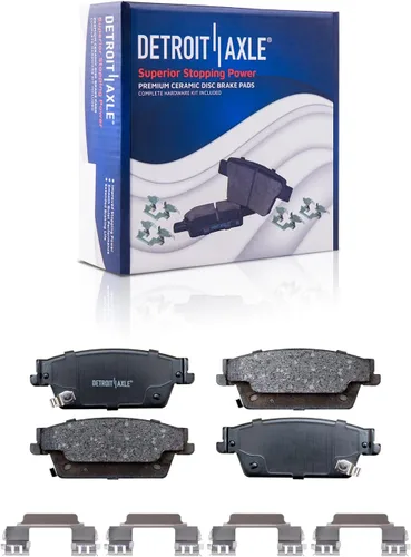 Miniatura 73 de Detroit Axle - Pastillas de freno de cerámica delanteras Reemplazo de pinza de freno derecha para Dodge Ram 1500 Dakota, Ram 1500 Classic - Juego
