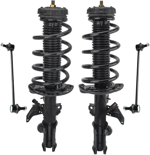 Miniatura 40 de Detroit Axle - Kit de 4 piezas RWD Puntales Delanteros Barras Estabilizadoras para Ford F-150 2021 2022 2023 2024, 2 Puntales con Resorte Helicoidal