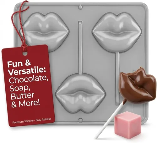 Miniatura 3 de Molde de caramelo de chocolate Lollipop para labios 3304