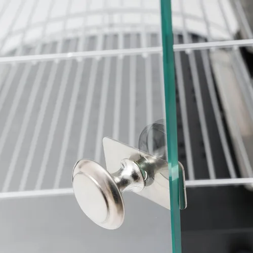 Miniatura 4 de Calentador de alimentos, 3 niveles de 800 W, pantalla de calentador de alimentos comercial para encimera eléctrica, estantes extraíbles, puerta