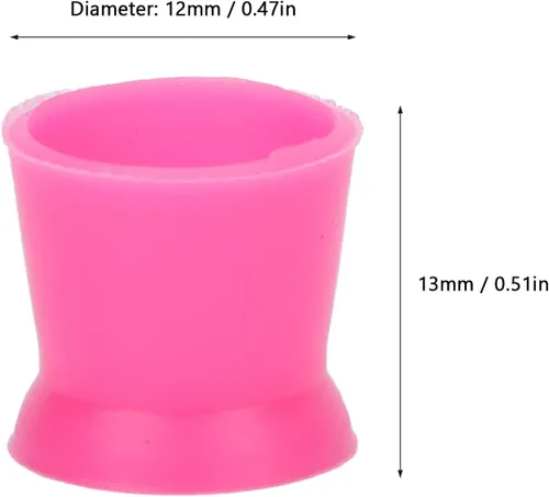 Miniatura 7 de Vasos de tinta de tatuaje, 300 piezas desechables de tinta de tatuaje, tapas de pigmento de silicona permanentes, recipientes de pigmento para Rosa