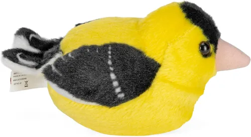 Miniatura 5 de Wild Republic Audubon Birds - Peluche de Jilguero Americano con auténtico sonido de pájaro, animal de peluche, juguetes de pájaros para niños