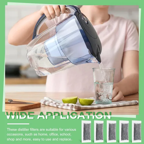 Miniatura 6 de Lounsweer Paquete de 12 filtros de destilador de carbón activado de repuesto, bolsas de filtro de carbón activado con cáscara de coco, compatibles