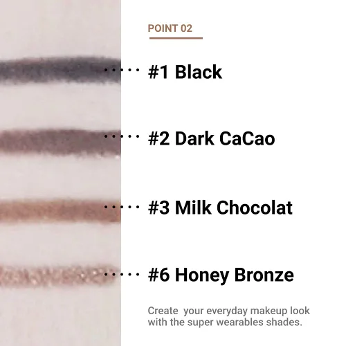 Miniatura 5 de ETUDE Proof 10 delineador de ojos de gel, delineador de ojos con tonos portátiles, punta afilable, textura cremosa de gel, forro de precisión Negro