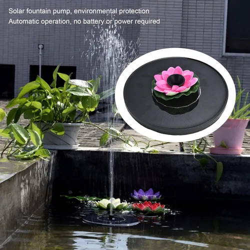 Miniatura 3 de Ciciglow Fuente solar, bomba de fuente de energía solar, 1.4 W, bombas de agua flotantes para baño de pájaros para jardín, patio, estanque y piscina