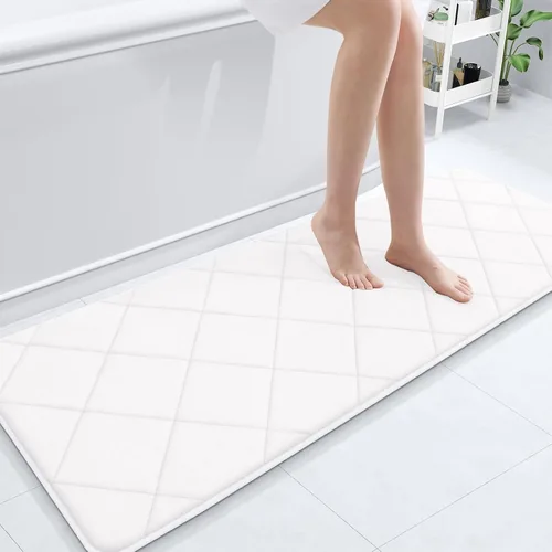 Miniatura 182 de OLANLY Tapete de baño de espuma viscoelástica de 24 x 16 pulgadas, ultra suave y absorbente, lavable a máquina, cómodo tapete de baño para suelo