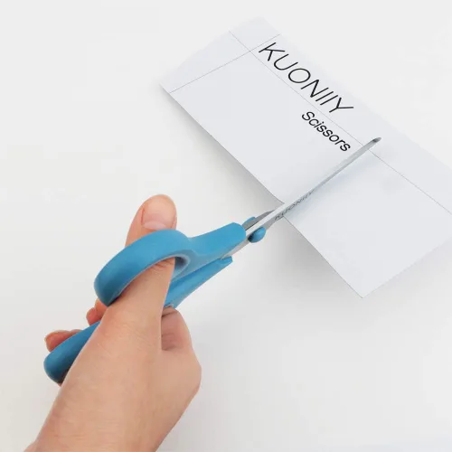 Miniatura 7 de Tijeras, hoja afilada, mango ergonómico, tijeras resistentes para oficina, hogar, escuela, costura, tela, suministros de manualidades, paquete