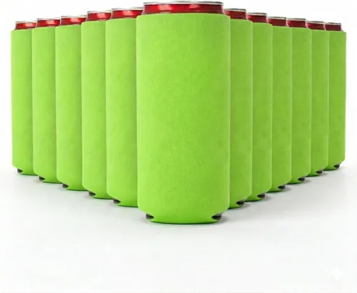 Miniatura 20 de Slim - Paquete de 12 fundas enfriadoras de latas con aislamiento de neopreno en blanco para latas de cerveza y refrescos delgados de 12 onzas