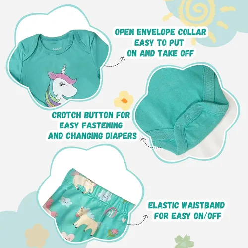 Miniatura 6 de V.&GRIN Conjunto de pijama de algodón de manga larga para bebé niña, para otoño e invierno
