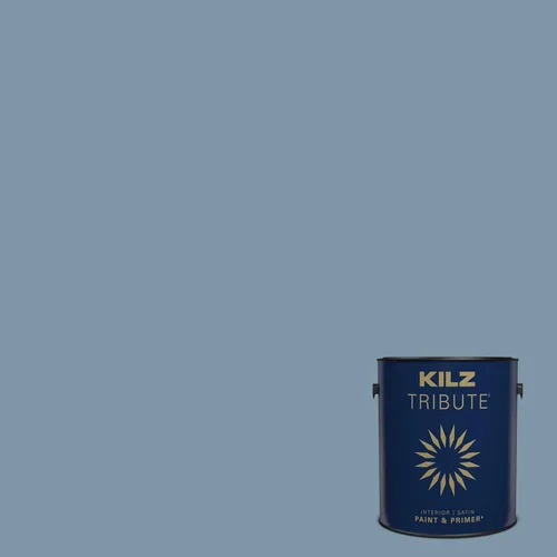 Miniatura 17 de KILZ TRIBUTE Pintura e imprimación, para interiores, semibrillante, Vintage Indigo, 1 galón Índigo Victoria