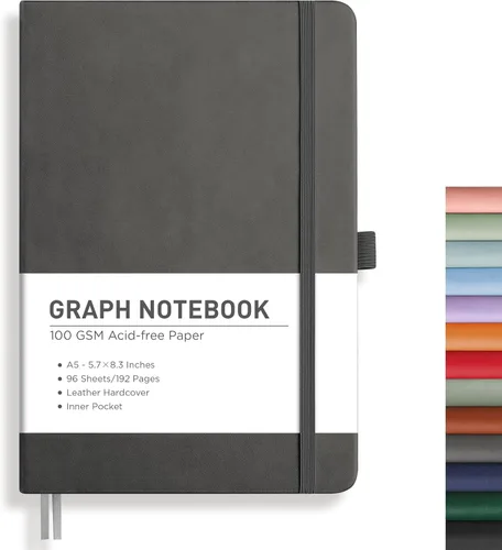 Miniatura 36 de RETTACY Cuaderno rayado, 192 páginas numeradas, tamaño A5 mediano (5.7 x 8.3 pulgadas), para hombres y mujeres, para hacer notas, escritura, trabajo