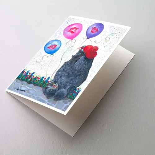 Miniatura 282 de Caroline's Treasures PPP3013GCA7P - Tarjetas de felicitación y sobres para mascotas de Basset Hound Teacher, paquete de 8 tarjetas en blanco