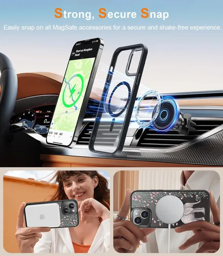 Miniatura 282 de Goodon para iPhone 15 Pro Max con protector de pantalla de privacidad, compatible con Magsafe, funda translúcida mate a prueba de golpes - Linda