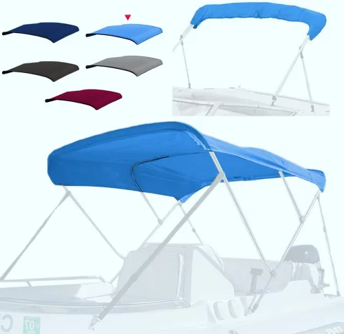 Miniatura 14 de 4 Bow Marine Grade Bimini Top Replacement Cover, Heavy-Duty Waterproof and UV-Proof Boat Canopy, Fade and Crack Resistant Easy Install Zipper