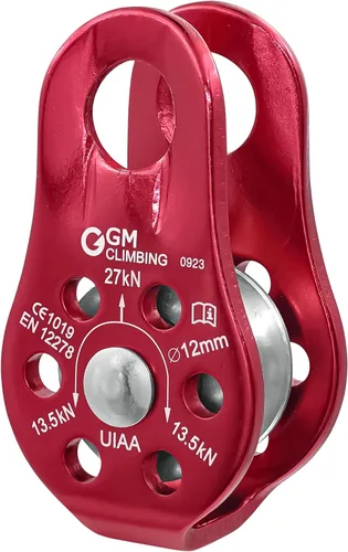 GM CLIMBING Licitación certificada micro fija de la holgura del CE UIAA de la polea 27kN para la tendencia del enganche